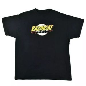 Black The Big Bang Theory ‘BAZINGA!’ T Shirt Large